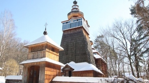 Freilichtmuseum in Sanok. Eines der größten Freilichtmuseen in Europa: 40 km.